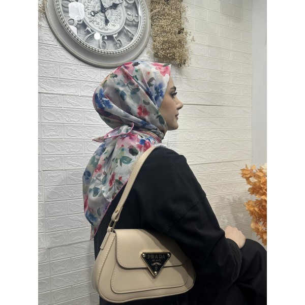 soft eşarp çiçek desen